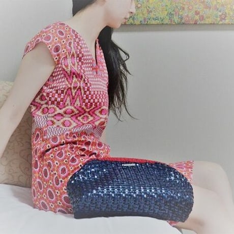 Franceブランド「Derhy」フレンチスリーブのピンクdress（NEW)