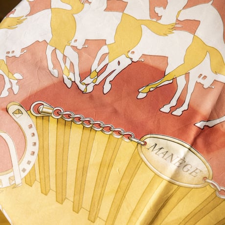 Scarf｜Hermes シルクスカーフ カレ サ ーモンピンク(80’s vintage France)