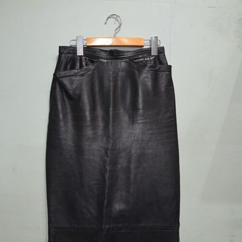Wear｜1980年代 agnes b.ブラックレザースカート（80's vintage
