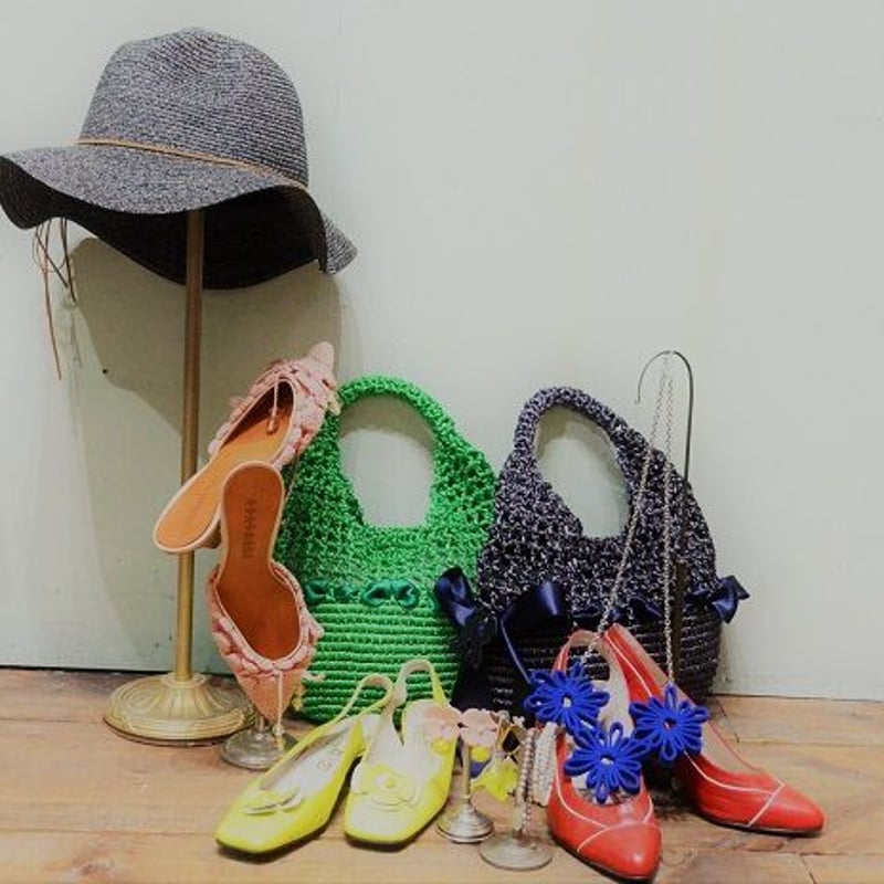 完売！yori マリンドットバックリボンジレ ネイビー 完売品】yori