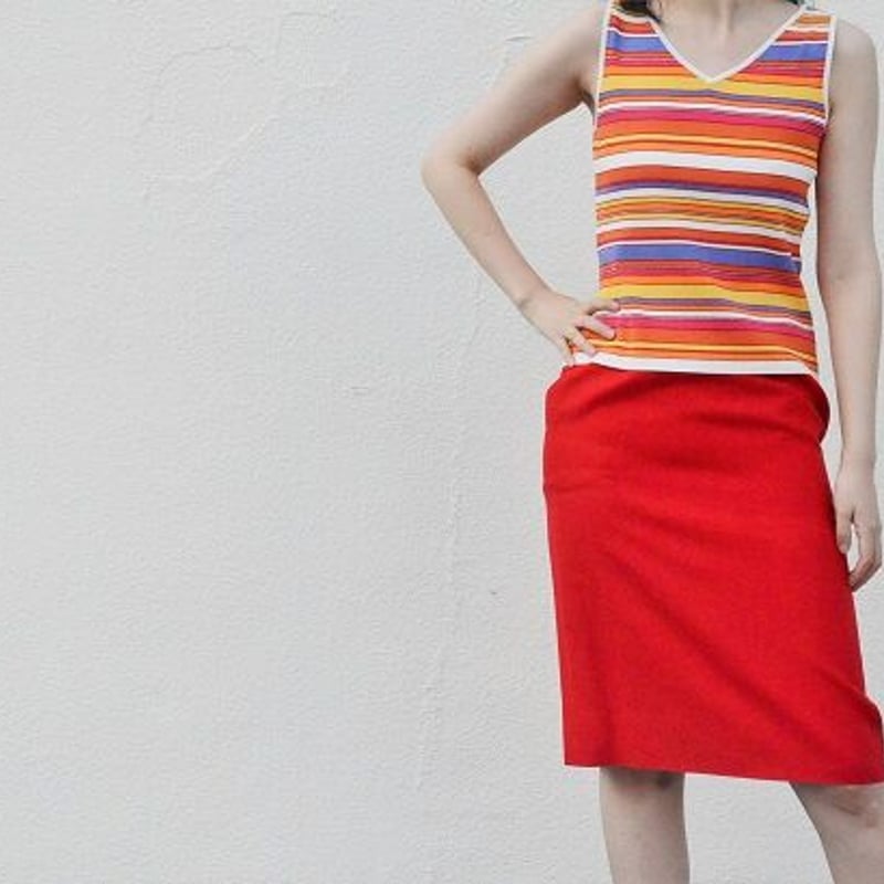 Wear|目が覚めるような赤色GIVENCHYスカート(80's vintage GIVENC...