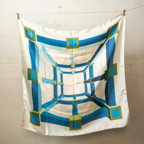 Scarf｜Hermes シルクスカーフ カレ エルメスブルー（70's vintage France）