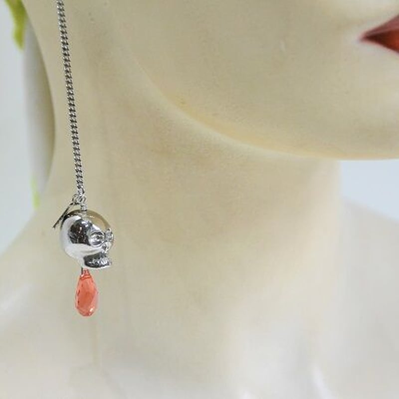 YOSHiKO CREATiON PARiSの片耳用スカルピアス PINK（NEW) | Mi