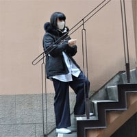 大人仕様、光沢感のあるセミワイドパンツ（NEW）
