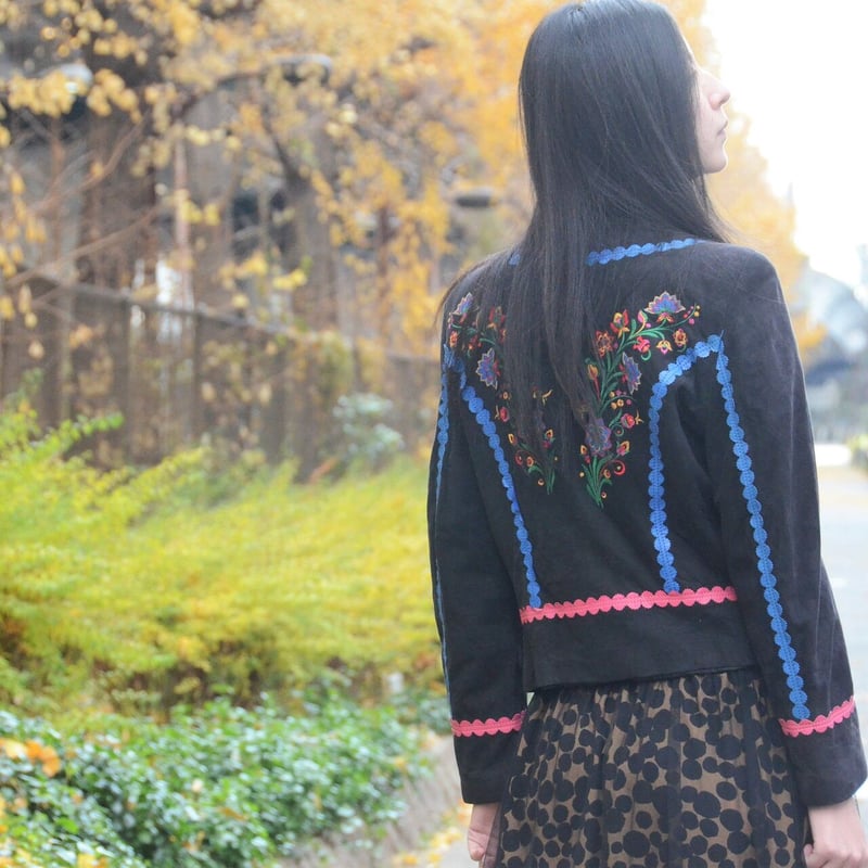 Wear|1980~90年代 KAMIKAZE 刺繍のスエードジャケット(80's Wear|1980~90年代 KAMIKAZE 刺繍のスエードジャケット(80's