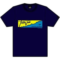 T-SKY003-NV　TERVA　スカイ　クイックドライＴシャツ/ネイビー（蛍光イエロー×ブルー）
