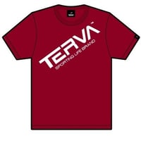 T-QDT013-BG　 TERVA　定番クイックドライＴシャツ/バーガンディー（ホワイト）