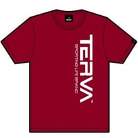 T-QDT014-BG　 TERVA　定番クイックドライＴシャツ/バーガンディー（ホワイト）
