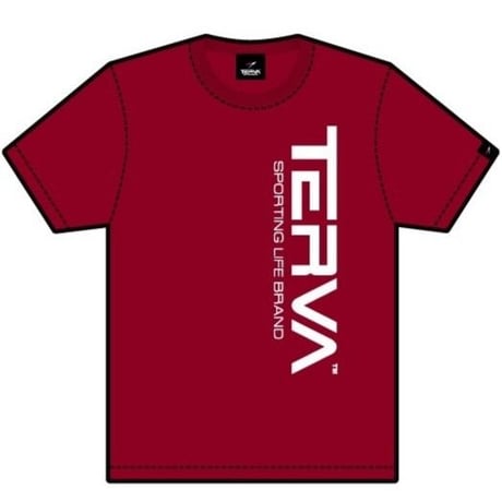 T-QDT014-BG　 TERVA　定番クイックドライＴシャツ/バーガンディー（ホワイト）
