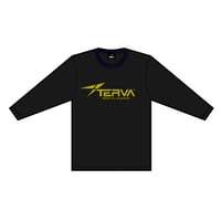 LT-TTS001-BK　TERVA　TOYOTA TOWN シルエット　クイックドライ長袖Ｔシャツ/ブラック （プリントカラーゴールド）