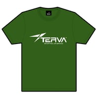 T-TTS001-OLV　TERVA　TOYOTA TOWN シルエット　クイックドライＴシャツ/オリ－ブ(プリントカラーホワイト)