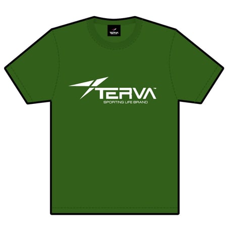 T-TTS001-OLV　TERVA　TOYOTA TOWN シルエット　クイックドライＴシャツ/オリ－ブ(プリントカラーホワイト)