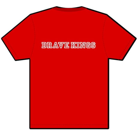 T-TBC003-RED　 TERVA×BRAVE KINGS　コラボ　クイックドライＴシャツ/レッド