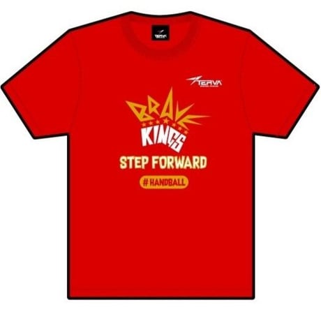 T-TBC001-RD　 TERVA×BRAVE KINGS　コラボ　クイックドライＴシャツ/レッド