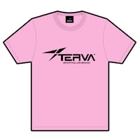 T-TTS001-PK　TERVA　TOYOTA TOWN シルエット　クイックドライＴシャツ/ピンク(プリントカラーブラック)