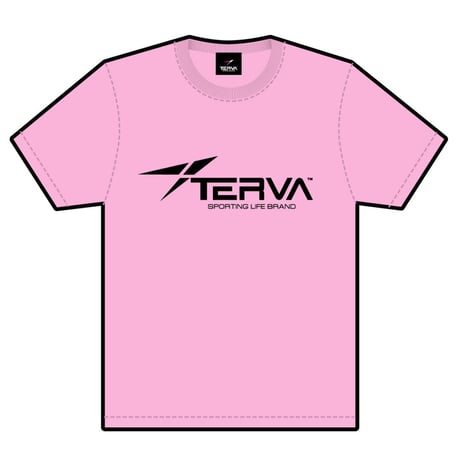 T-TTS001-PK　TERVA　TOYOTA TOWN シルエット　クイックドライＴシャツ/ピンク(プリントカラーブラック)