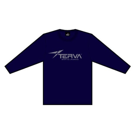 LT-TTS001-NV　TERVA　TOYOTA TOWN シルエット　クイックドライ長袖Ｔシャツ/ネイビー （プリントカラーシルバー)