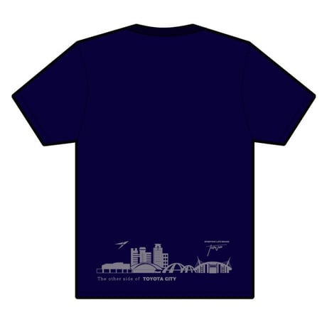 T-TTS001-NV　TERVA　TOYOTA TOWN シルエット　クイックドライＴシャツ/ネイビー(プリントカラーシルバー)
