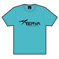 T-TTS001-SAX　TERVA　TOYOTA TOWN シルエット　クイックドライＴシャツ/サックス(プリントカラーブラック)