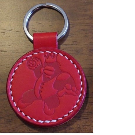LTH-TBK001 -RED 　TERVA×BRAVE KINGS　コラボ　レザーキーホルダー/レッド