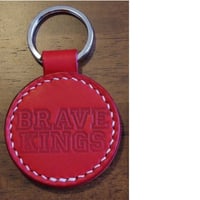 LTH-TBK002 -RED 　TERVA×BRAVE KINGS　コラボ　レザーキーホルダー/レッド