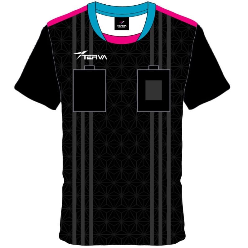 受注生産 レフェリーシャツ GS-REF001-BK TERVA 半袖昇華シャツ