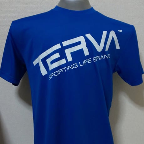 T-QDT013-RBL　 TERVA　定番クイックドライＴシャツ/ロイヤルブルー（ホワイト）