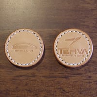 LTH-SMG001 -NTL 　TERVA×スカイホール豊田　コラボ　レザーマグネット（2個セット）/ナチュラル