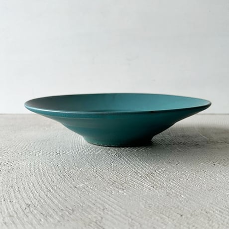 リム鉢8寸　ターコイズ