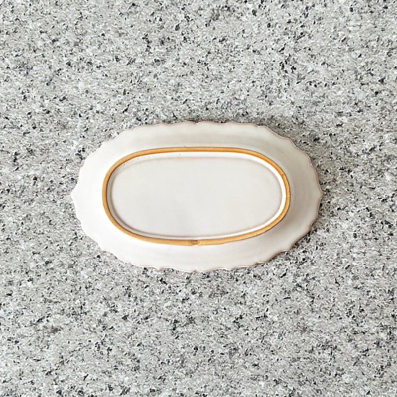 石木文さん　新品　スワン　花　オーバル　皿　白鳥 作家さんの器と暮らしにまつわる道具のお店｜イロドリ｜オンラインストア