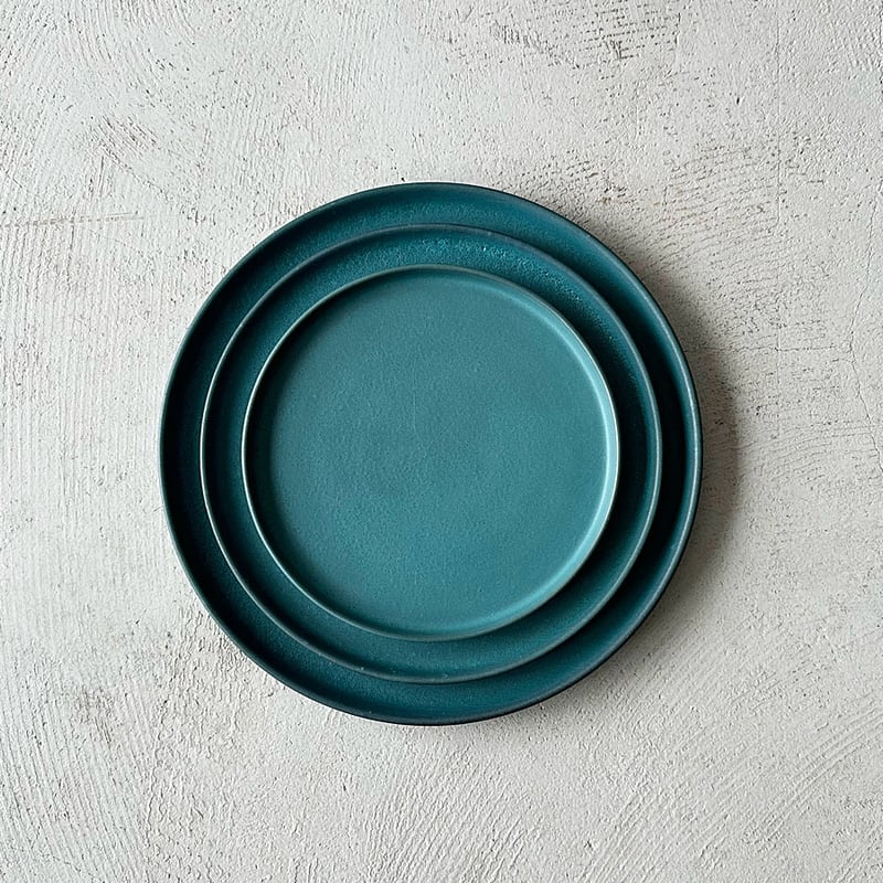 プレートM ターコイズ | 天龍窯 オンラインストア
