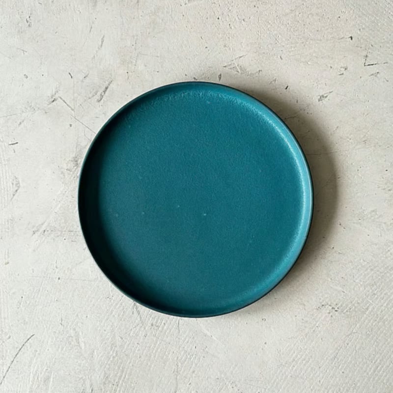 プレートL ターコイズ | 天龍窯 オンラインストア