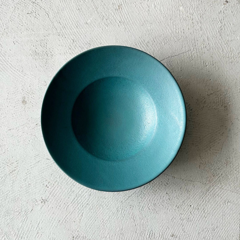 五光窯 青花釉裏紅8寸皿 リム鉢 五光窯 青花釉裏紅8寸皿 リム鉢