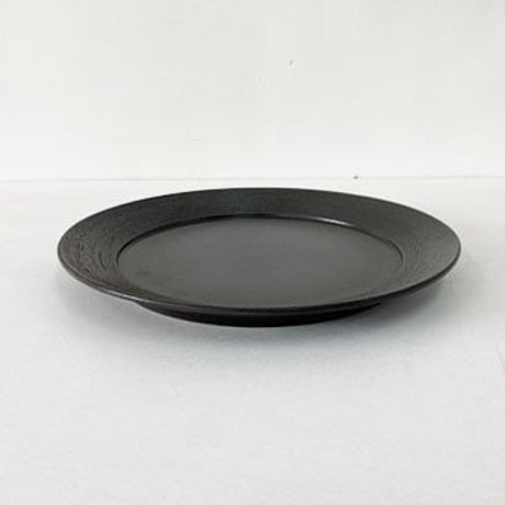 リム皿8寸　ブラック