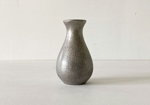 はなぞの マジョリカ 花瓶 陶磁器 36cm + シルバー調味料入れ Standard Edition｜マジョリカ ストッカー L｜西海陶器 | SAIKAI B