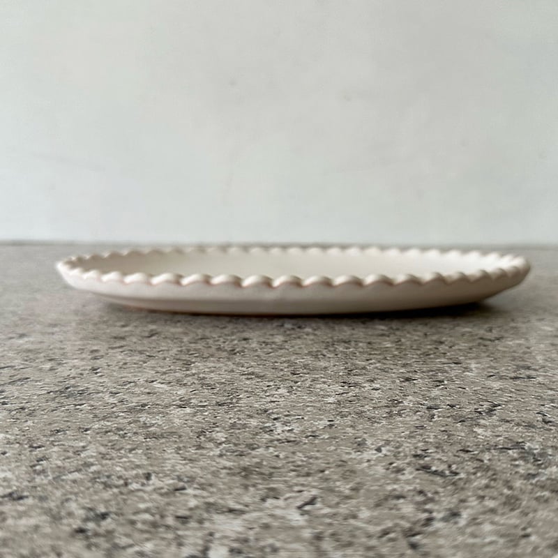 花びらオーバルL ホワイト | 天龍窯 オンラインストア