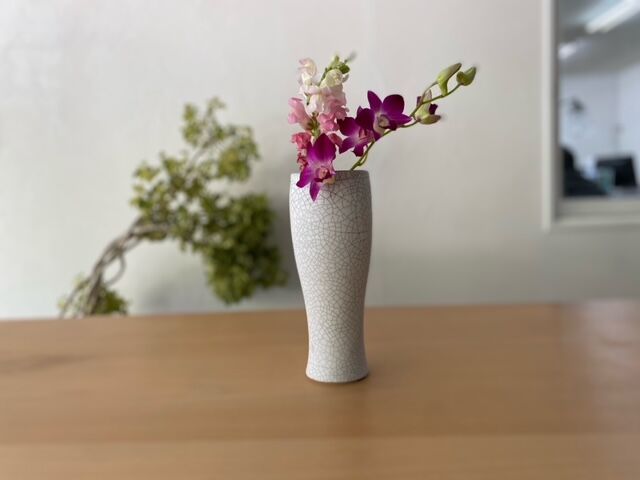 陶津窯　　花瓶　花入 三戸逸雄 貫入花入 | 天龍窯 オンラインストア