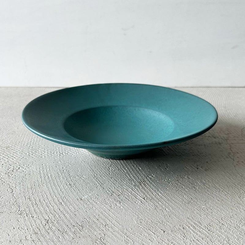 リム鉢8寸 ターコイズ | 天龍窯 オンラインストア