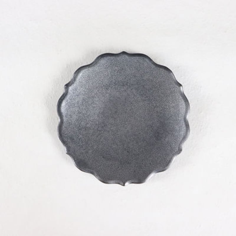 凛花皿5寸 シルバー | 天龍窯 オンラインストア