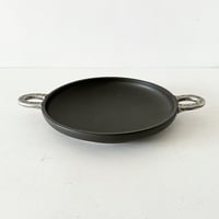 馬蹄取っ手付皿　シルバー