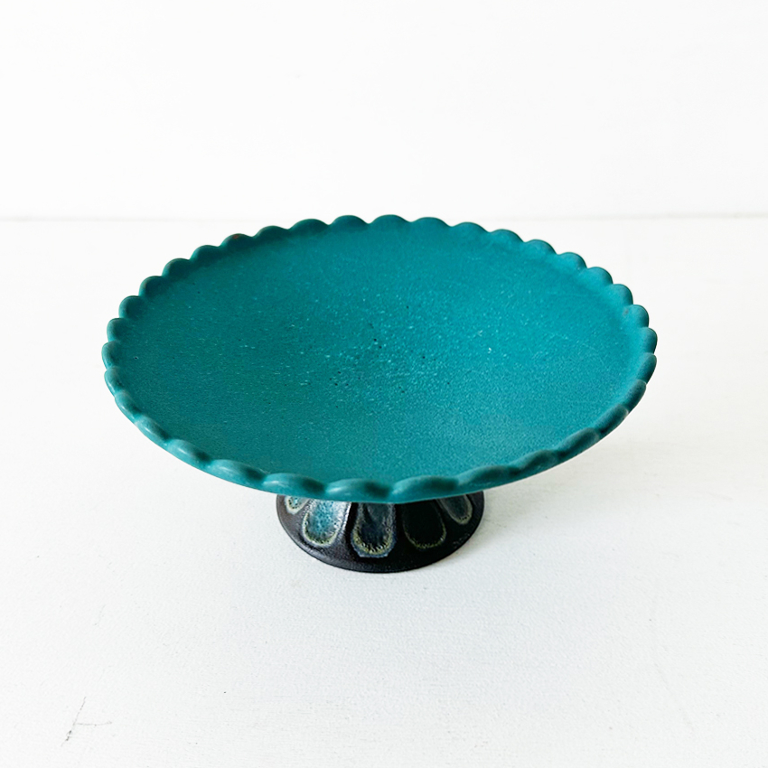 花びらコンポートS ターコイズ | 天龍窯 オンラインストア