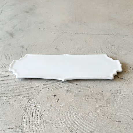 凛花長角皿S ホワイト