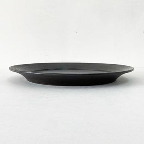 リム皿8寸　ブラック