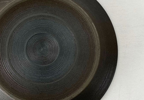 新品未使用　 黒壺　フルリムプレート　5色セット 山崎産業株式会社｜吸水マット ダブルウェーブ（＃18）グレー