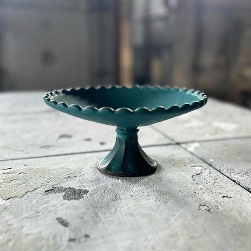 花びらコンポートL ターコイズ | 天龍窯 オンラインストア