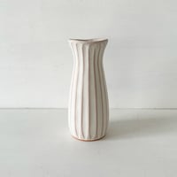 しのぎ花入　ホワイト