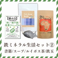 （8/18～価格改定）【鉄ミネラル生活セット②】鉄ミネラル生活を始める！（書籍・スープ・ルイボス茶・鉄玉）