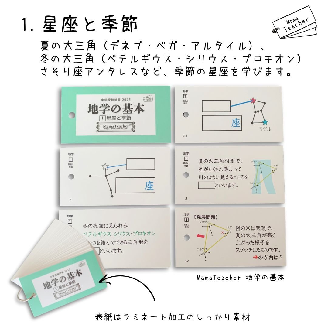 中学受験暗記カード算数:単位換算理科:地学・生物他 Mama teacher 生物