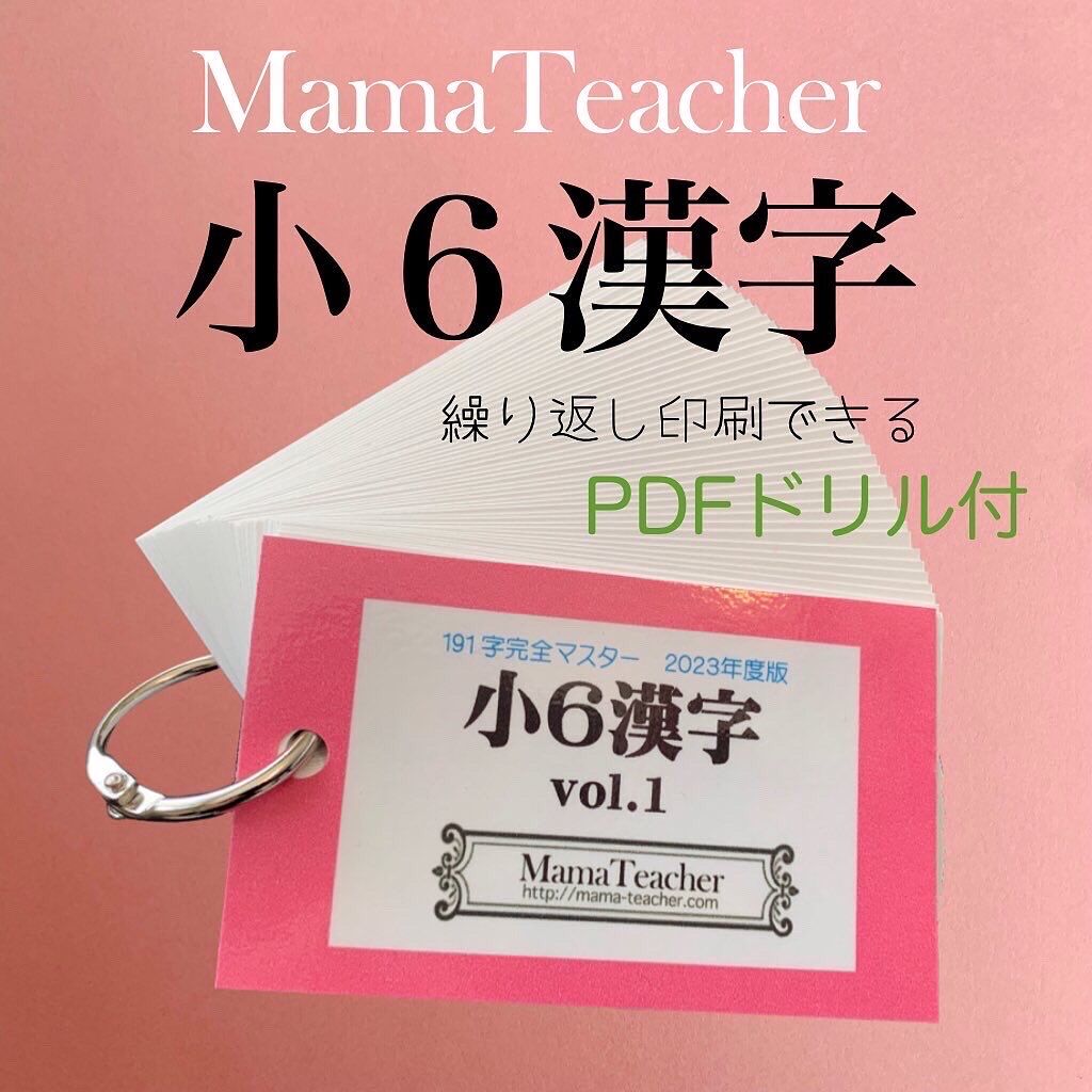 小6漢字4冊セット】中学受験・高校受験対策に 暗記カード 繰り返し印刷