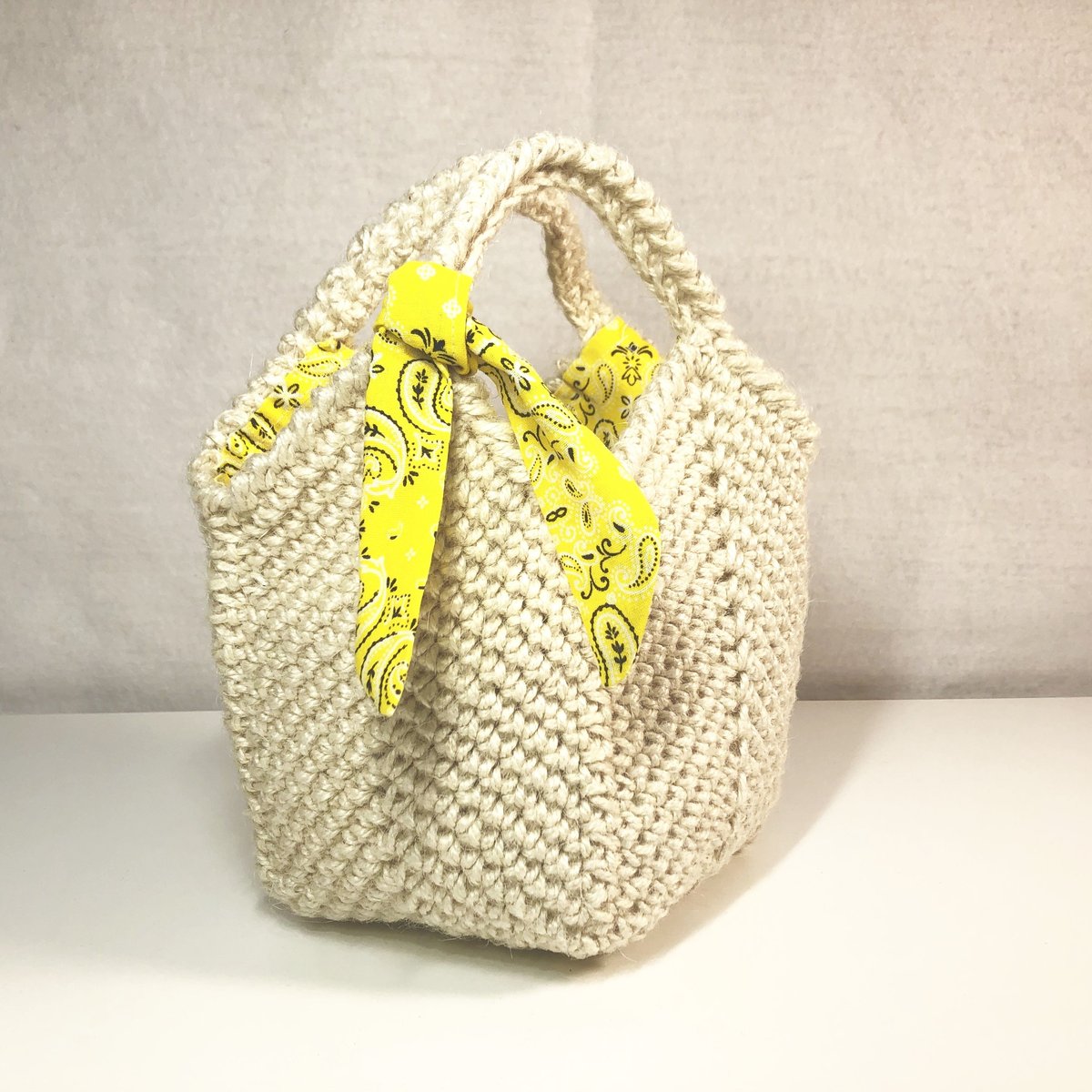 編みバッグ TOMORROWLAND メタリックリュレックス編みトート